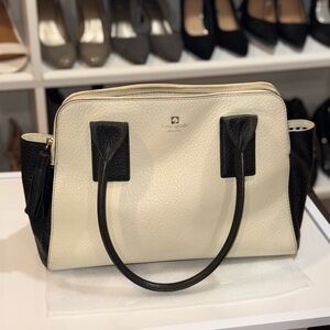 Kate Spade Cream and Black Satchel